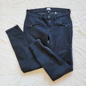 Sneakpeak Skinny Leg Black Moto Jeans